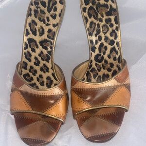 Dolce & Gabbana Brown and Tan Mules